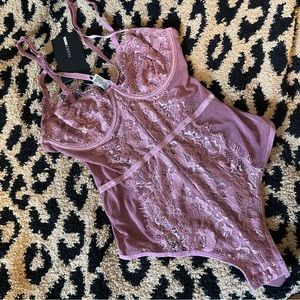 NWT Fashion Nova Blush Pink Lacy Bodysuit